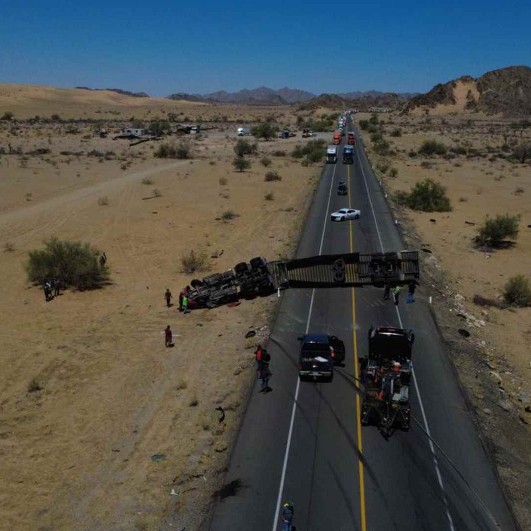 Carreteras bloqueadas hoy. Foto: Guardia Nacional